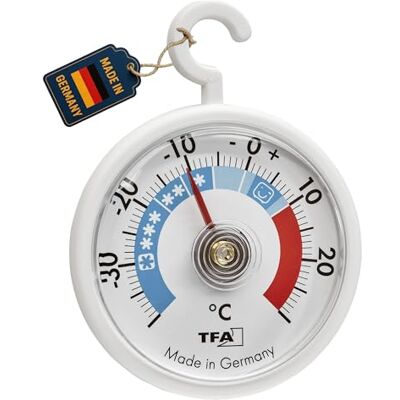 TFA Dostmann Analoges Kühlthermometer mit Haken, 14.4005, handlich, mit Kühlzonen, für Kühlschrank, Gefrierschrank und Kühlhaus zur Temperaturkontrolle, bis -40°C, weiß TFA Dostmann Analoges Kühlthermometer mit Haken, 14.4005, handlich, mit Kühlzonen, für Kühlschrank, Gefrierschrank und Kühlhaus zur Temperaturkontrolle, bis -40°C, weiß