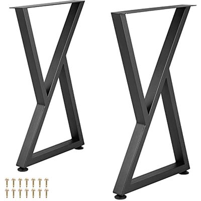 VEVOR Tischbeine, 71,1 x 45,7 cm Tischkufen, 2er-Set, robuste Bankbeine, Z-förmige Tischfüße aus Metall, Tischgestell aus Schmiedeeisen, Heimwerker-Möbel für Esstisch mit Gummi-Bodenschonern, Matte VEVOR Tischbeine, 71,1 x 45,7 cm Tischkufen, 2er-Set, robuste Bankbeine, Z-förmige Tischfüße aus Metall, Tischgestell aus Schmiedeeisen, Heimwerker-Möbel für Esstisch mit Gummi-Bodenschonern, Matte