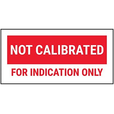 VSafety Aufkleber "Not Calibrated For indicicated Only", Rot, 51 x 25 mm, Rolle mit 250 Stück VSafety Aufkleber "Not Calibrated For indicicated Only", Rot, 51 x 25 mm, Rolle mit 250 Stück