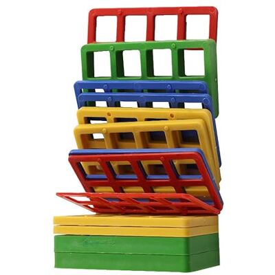Relaxdays Abstandshalter, 120er Set, Kunststoff, 4 Größen, 1,5–10 mm, Verglasungsklötze Fenster, Distanzplättchen, bunt Relaxdays Abstandshalter, 120er Set, Kunststoff, 4 Größen, 1,5–10 mm, Verglasungsklötze Fenster, Distanzplättchen, bunt