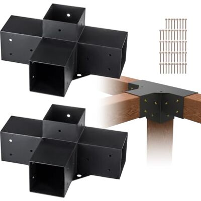 VEVOR 2er-Set Pfostenverbinder aus 2 mm dicken Stahlplatten Pfostenecke Pergola Eckverbinder Holzverbinder 90°-Stiefelstruktur Eckhalterung Holzbalken Pavillon Halterungs Set 340 x 220 x 152 mm VEVOR 2er-Set Pfostenverbinder aus 2 mm dicken Stahlplatten Pfostenecke Pergola Eckverbinder Holzverbinder 90°-Stiefelstruktur Eckhalterung Holzbalken Pavillon Halterungs Set 340 x 220 x 152 mm