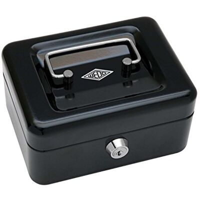 WEDO 145121X Geldkassette (aus pulverbeschichtetem Stahl, versenkbarer Griff, 4 -Fächer-Münzeinsatz, Sicherheits-Zylinderschloss, 15,2 x 11,5 x 8,0 cm) schwarz WEDO 145121X Geldkassette (aus pulverbeschichtetem Stahl, versenkbarer Griff, 4 -Fächer-Münzeinsatz, Sicherheits-Zylinderschloss, 15,2 x 11,5 x 8,0 cm) schwarz