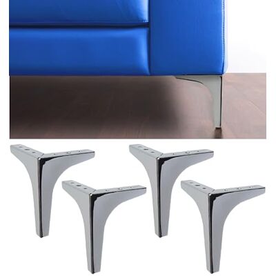 IPEA Meta Möbelbeine Set von 4 - Elegante Eisenchrom Beine für Sofas und Schränke IPEA Meta Möbelbeine Set von 4 - Elegante Eisenchrom Beine für Sofas und Schränke