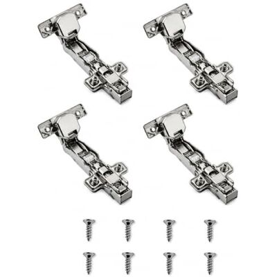 GTV Eckscharnier-Set 165 Grad HCKT, Topfscharnier mit Soft-Close Dämpfung, Clip-On Technik, 3D-Verstellung, Topf-Ø 35mm, für Eckschrank Falttüren, inkl. Euroschrauben, 4 pcs GTV Eckscharnier-Set 165 Grad HCKT, Topfscharnier mit Soft-Close Dämpfung, Clip-On Technik, 3D-Verstellung, Topf-Ø 35mm, für Eckschrank Falttüren, inkl. Euroschrauben, 4 pcs