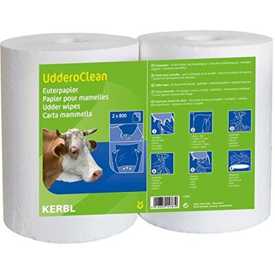 Kerbl Euterpapier UdderoClean 2x800 Bl., spez. f. Nassrein. Kerbl Euterpapier UdderoClean 2x800 Bl., spez. f. Nassrein.