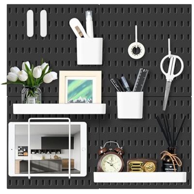 VUSIGN Stecktafel-Kombinations-Wand-Organizer-Set, 4 Stück Stecktafeln und 17 Zubehörteile, modulare Aufhängung, Wandhalterung, Display-Pegboard-Panel-Sets für Schlafzimmer, Zuhause, Büro, Badezimmer, VUSIGN Stecktafel-Kombinations-Wand-Organizer-Set, 4 Stück Stecktafeln und 17 Zubehörteile, modulare Aufhängung, Wandhalterung, Display-Pegboard-Panel-Sets für Schlafzimmer, Zuhause, Büro, Badezimmer,