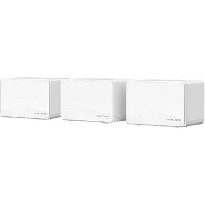 MERCUSYS Halo H3600BE Mesh WLAN Set (3er-Pack), Wi-Fi 7 BE3600 Dualband-Router & Repeater, 3 × Gigabit-Port pro Einheit, MU-MIMO, WPA3, Kindersicherung, empfohlen für Häuser mit 3–5 Schlafzimmern MERCUSYS Halo H3600BE Mesh WLAN Set (3er-Pack), Wi-Fi 7 BE3600 Dualband-Router & Repeater, 3 × Gigabit-Port pro Einheit, MU-MIMO, WPA3, Kindersicherung, empfohlen für Häuser mit 3–5 Schlafzimmern