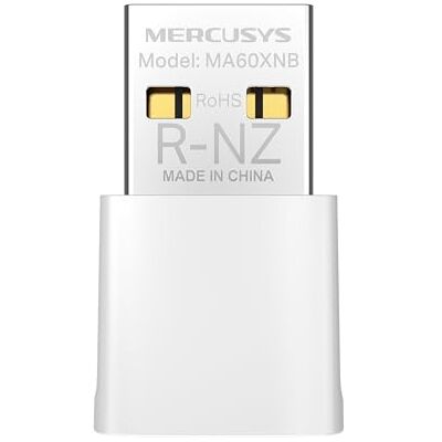 MERCUSYS MA60XNB Nano Bluetooth WLAN Stick Für PC, 𝐁𝐥𝐮𝐞𝐭𝐨𝐨𝐭𝐡 𝟓.𝟑 Wi-Fi 6 AX900 Dual Band WLAN Adapter, Nano Größe, WPA3, MU-MIMO, nur Kompatibel mit Windows 11/10 MERCUSYS MA60XNB Nano Bluetooth WLAN Stick Für PC, 𝐁𝐥𝐮𝐞𝐭𝐨𝐨𝐭𝐡 𝟓.𝟑 Wi-Fi 6 AX900 Dual Band WLAN Adapter, Nano Größe, WPA3, MU-MIMO, nur Kompatibel mit Windows 11/10