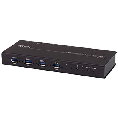 Aten US3344I 4x4 USB 3.1 Gen.1 Switch, Industrie-Umschalter, Schwarz Aten US3344I 4x4 USB 3.1 Gen.1 Switch, Industrie-Umschalter, Schwarz