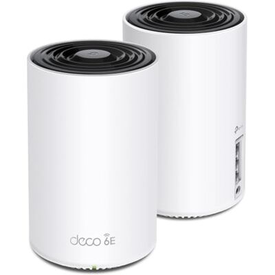 TP-Link Deco XE75 Mesh WLAN Set (2 Pack), Wi-Fi 6E AXE5400 Tri-Band Router & Repeater, 3× Gigabit Ports für Jede Einheit, empfohlen für Häuser mit 3-5 Schlafzimmern, Umfassender Jugendschutz, WPA3 TP-Link Deco XE75 Mesh WLAN Set (2 Pack), Wi-Fi 6E AXE5400 Tri-Band Router & Repeater, 3× Gigabit Ports für Jede Einheit, empfohlen für Häuser mit 3-5 Schlafzimmern, Umfassender Jugendschutz, WPA3