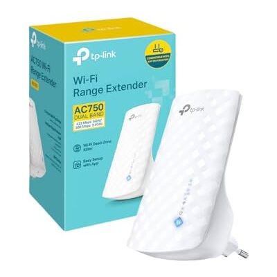 TP-Link RE190 AC750 WLAN-Repeater, Interne Antennen, Superhohe Dualband-Geschwindigkeit bis zu 750 Mbit/s, Plug & Play, Signalanzeige, RJ45-Anschluss, Für optimale WLAN-Abdeckung TP-Link RE190 AC750 WLAN-Repeater, Interne Antennen, Superhohe Dualband-Geschwindigkeit bis zu 750 Mbit/s, Plug & Play, Signalanzeige, RJ45-Anschluss, Für optimale WLAN-Abdeckung