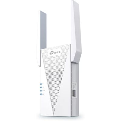TP-Link RE715X Wi-Fi 6 WLAN Verstärker Repeater AX3000, Dualband 2402 MBit/s (5 GHz) + 574 MBit/s (2,4 GHz), MU-MIMO, Gigabit-Port, Zwei Externe Antennen, kompatibel mit Fritz!Box TP-Link RE715X Wi-Fi 6 WLAN Verstärker Repeater AX3000, Dualband 2402 MBit/s (5 GHz) + 574 MBit/s (2,4 GHz), MU-MIMO, Gigabit-Port, Zwei Externe Antennen, kompatibel mit Fritz!Box