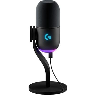 Logitech Yeti GX dynamisches RGB-Gaming-Mikrofon mit LIGHTSYNC, USB-Mikrofon zum Streaming, Superniere, USB-Plug-and-Play für PC/Mac – Schwarz Logitech Yeti GX dynamisches RGB-Gaming-Mikrofon mit LIGHTSYNC, USB-Mikrofon zum Streaming, Superniere, USB-Plug-and-Play für PC/Mac – Schwarz