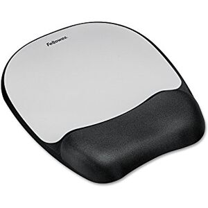 Fellowes Memory Foam Handgelenkauflage mit Mauspad für optische Mäuse, ergonomisch, mit weicher Schaumstofffüllung und Stoffbezug schwarz/Silber Fellowes Memory Foam Handgelenkauflage mit Mauspad für optische Mäuse, ergonomisch, mit weicher Schaumstofffüllung und Stoffbezug schwarz/Silber