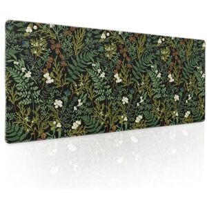 aportt Schwarzes ästhetisches Vintage-Botanisches Gaming-Mauspad, XL, niedliches Waldgrün, Pflanze, Natur, Blumenmuster, erweitertes großes Mauspad, rutschfest, genähter Rand, lange Matte für Schreibtisch, aportt Schwarzes ästhetisches Vintage-Botanisches Gaming-Mauspad, XL, niedliches Waldgrün, Pflanze, Natur, Blumenmuster, erweitertes großes Mauspad, rutschfest, genähter Rand, lange Matte für Schreibtisch,