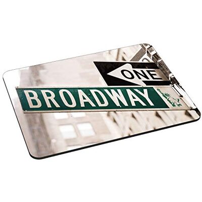 Pedea Gaming und Office Mauspad 220 x 180 mm mit vernähten Rändern und rutschfester Unterseite, Broadway Pedea Gaming und Office Mauspad 220 x 180 mm mit vernähten Rändern und rutschfester Unterseite, Broadway