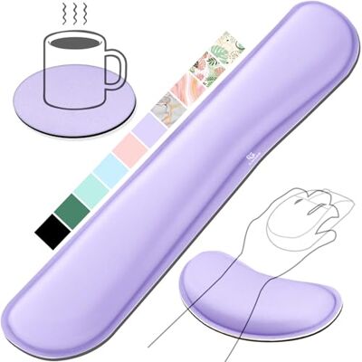 Gimars Handballenauflage Tastatur, Ergonomisches Tastatur mauspad mit gelkissen Memory Foam Handauflage, Handgelenkauflage für Tippen Schmerzlinderung, Komfort für Büro, Gaming, Violett Gimars Handballenauflage Tastatur, Ergonomisches Tastatur mauspad mit gelkissen Memory Foam Handauflage, Handgelenkauflage für Tippen Schmerzlinderung, Komfort für Büro, Gaming, Violett