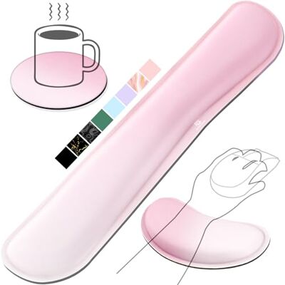 Gimars Handballenauflage Tastatur, Ergonomisches Tastatur mauspad mit gelkissen Memory Foam Handauflage, Handgelenkauflage für Tippen Schmerzlinderung, Komfort für Büro, Gaming, Rosa Farbverlauf Gimars Handballenauflage Tastatur, Ergonomisches Tastatur mauspad mit gelkissen Memory Foam Handauflage, Handgelenkauflage für Tippen Schmerzlinderung, Komfort für Büro, Gaming, Rosa Farbverlauf