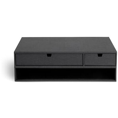 BIGSO BOX OF SWEDEN BIGSO TED Monitorständer – praktische Bildschirmerhöhung mit integrierten Schubladen und Kabelöffnung – Bürobedarf aus Faserplatte mit Papier – schwarz BIGSO BOX OF SWEDEN BIGSO TED Monitorständer – praktische Bildschirmerhöhung mit integrierten Schubladen und Kabelöffnung – Bürobedarf aus Faserplatte mit Papier – schwarz
