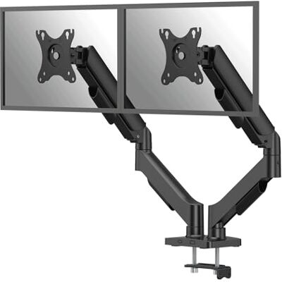 Fellowes Everyday Plus Doppel-Monitorarm mit Gasfeder, für 2×32" Monitore (je 2–9 kg), werkzeugfrei höhenverstellbar, neig-/Schwenk-/rotierbar, VESA 75/100, Klemme/Durchführung, Kabelführung Fellowes Everyday Plus Doppel-Monitorarm mit Gasfeder, für 2×32" Monitore (je 2–9 kg), werkzeugfrei höhenverstellbar, neig-/Schwenk-/rotierbar, VESA 75/100, Klemme/Durchführung, Kabelführung