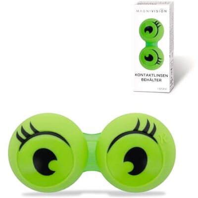 Magnivision Kontaktlinsenbehälter Fun Style – L/R-Markierung, Grün Magnivision Kontaktlinsenbehälter Fun Style – L/R-Markierung, Grün