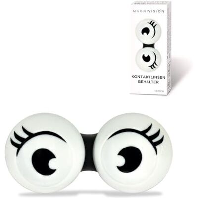 Magnivision Kontaktlinsenbehälter Fun Style – L/R-Markierung, Weiß Magnivision Kontaktlinsenbehälter Fun Style – L/R-Markierung, Weiß