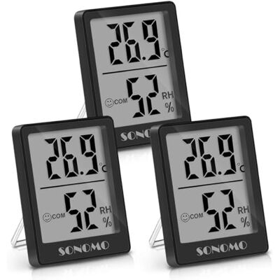 SONOMO Modell Hygrometer und Thermometer Set - Innenraumklima-Messgerät SONOMO Modell Hygrometer und Thermometer Set - Innenraumklima-Messgerät