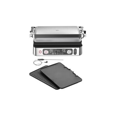 Braun MultiGrill 9 Pro CG 9160, Elektrogrill mit 2 unabhängigen Thermostaten, 3 Kochpositionen, spülmaschinenfeste Platten, integrierte Thermosonde, 2200 W, Schwarz/Edelstahl Braun MultiGrill 9 Pro CG 9160, Elektrogrill mit 2 unabhängigen Thermostaten, 3 Kochpositionen, spülmaschinenfeste Platten, integrierte Thermosonde, 2200 W, Schwarz/Edelstahl
