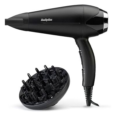 BaByliss Haartrockner Turbo Smooth – 2200 W leistungsstarker Föhn, großer Diffusor, Ionen-Technologie mit Anti-Frizz, 3 Temperatureinstellungen & 2 Geschwindigkeitsstufen, Schwarz, D572DE BaByliss Haartrockner Turbo Smooth – 2200 W leistungsstarker Föhn, großer Diffusor, Ionen-Technologie mit Anti-Frizz, 3 Temperatureinstellungen & 2 Geschwindigkeitsstufen, Schwarz, D572DE