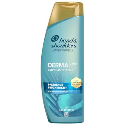 Head & Shoulders DermaXPro Pflegende Feuchtigkeit Anti-Schuppen-Shampoo 400ml mit Kokosöl und Ceramide-Komplex. 72H Feuchtigkeit für Trockene Kopfhaut Head & Shoulders DermaXPro Pflegende Feuchtigkeit Anti-Schuppen-Shampoo 400ml mit Kokosöl und Ceramide-Komplex. 72H Feuchtigkeit für Trockene Kopfhaut