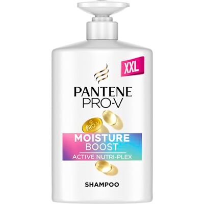 Pantene Pro-V Moisture Boost Shampoo 1000ml Pumpspender. Normales & Trockenes Haar. Nährt und Schützt die Haarbindungen für Weiches und Glänzendes Haar. Ohne Mineralöle. Active Nutri-Plex Pantene Pro-V Moisture Boost Shampoo 1000ml Pumpspender. Normales & Trockenes Haar. Nährt und Schützt die Haarbindungen für Weiches und Glänzendes Haar. Ohne Mineralöle. Active Nutri-Plex