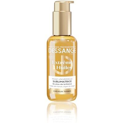 Dessange Universelles Haaröl Sublimatrice Extreme 3 Öle – Formel angereichert mit Marula-, Argan- & Nachtkerzenölen – nährt, schützt, repariert – für dunkles Haar – 110 ml Dessange Universelles Haaröl Sublimatrice Extreme 3 Öle – Formel angereichert mit Marula-, Argan- & Nachtkerzenölen – nährt, schützt, repariert – für dunkles Haar – 110 ml