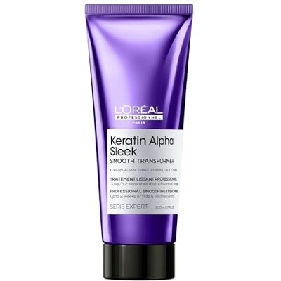 L'Oréal Professionnel Paris L'Oréal Professionnel, Keratin Alpha Sleek Smooth Transformer, Anti-Frizz, Langanhaltende Weichheit und Volumenkontrolle, mit Keratin Sleeker und Aminosäuren, Für Alle Haartypen, 200ml L'Oréal Professionnel Paris L'Oréal Professionnel, Keratin Alpha Sleek Smooth Transformer, Anti-Frizz, Langanhaltende Weichheit und Volumenkontrolle, mit Keratin Sleeker und Aminosäuren, Für Alle Haartypen, 200ml