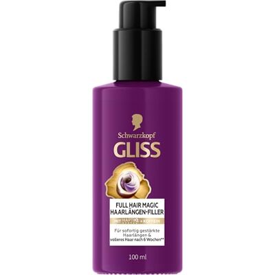 Gliss Kur GLISS Full Hair Magic Haarlängen Filler (100 ml), Haarserum mit Bonding HAPTIQ System & Peptiden für kraftloses, brüchiges Haar, Leave in Haarpflege für sofort gestärkte Haarlängen & weniger Haarbruch Gliss Kur GLISS Full Hair Magic Haarlängen Filler (100 ml), Haarserum mit Bonding HAPTIQ System & Peptiden für kraftloses, brüchiges Haar, Leave in Haarpflege für sofort gestärkte Haarlängen & weniger Haarbruch