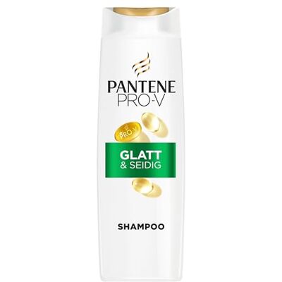 Pantene Pro-V Glatt & Seidig Shampoo 500ml für Krauses, Stumpfes Haar. Reinigt Sanft. Schützt die Haarbindungen. Ohne Silikone, Mineralöle und Farbstoffe. Active Nutri-Plex-Technologie Pantene Pro-V Glatt & Seidig Shampoo 500ml für Krauses, Stumpfes Haar. Reinigt Sanft. Schützt die Haarbindungen. Ohne Silikone, Mineralöle und Farbstoffe. Active Nutri-Plex-Technologie
