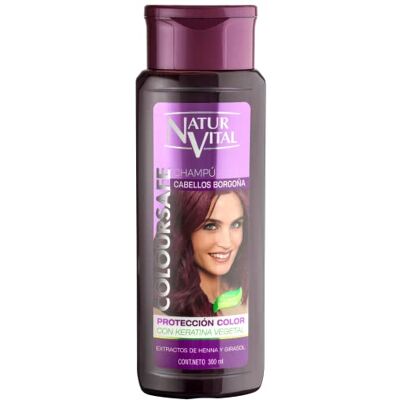 NaturVital ColourSafe Burgunder-Shampoo mit Keratin, frischt die Farbe, stärkt und schützt – 300 ml NaturVital ColourSafe Burgunder-Shampoo mit Keratin, frischt die Farbe, stärkt und schützt – 300 ml