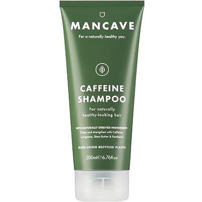 ManCave Koffein Shampoo Herren 200ml Anti Haarausfall Shampoo Männer für Haarwachstum Mit Sheabutter & Panthenol Sulfatfrei, Vegan Coffein Shampoo Kopfhautpflege ManCave Koffein Shampoo Herren 200ml Anti Haarausfall Shampoo Männer für Haarwachstum Mit Sheabutter & Panthenol Sulfatfrei, Vegan Coffein Shampoo Kopfhautpflege