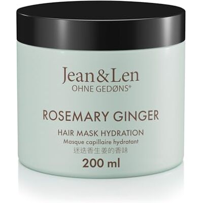 Jean & Len Hair Mask Rosemary & Ginger, 200 ml Für stark strapaziertes, trockenes & glanzloses Haar, intensive Feuchtigkeitspflege, ohne Parabene & Silikone Jean & Len Hair Mask Rosemary & Ginger, 200 ml Für stark strapaziertes, trockenes & glanzloses Haar, intensive Feuchtigkeitspflege, ohne Parabene & Silikone