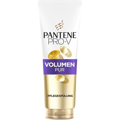 Pantene Pro-V Volumen Pur Pflegespülung 350ml für Feines, Plattes Haar Stärkt & Regeneriert das Haar, Mehr Fülle & Glanz, mit Pro-Vitamin B5 & Nährstoff-Formel, Active Nutri-Plex Pantene Pro-V Volumen Pur Pflegespülung 350ml für Feines, Plattes Haar Stärkt & Regeneriert das Haar, Mehr Fülle & Glanz, mit Pro-Vitamin B5 & Nährstoff-Formel, Active Nutri-Plex