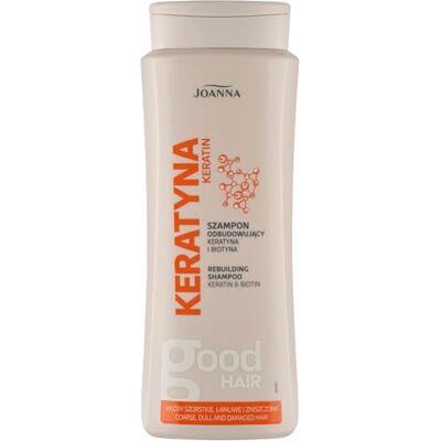 Joanna Keratin Shampoo Trockenes Haar 400ml – Haarshampoo Damen für zur Pflege geschwächter und spröder Strähnen – Haarpflege für kaputtes Haar mit Keratin für Glanz & Geschmeidigkeit – Ohne Parabene Joanna Keratin Shampoo Trockenes Haar 400ml – Haarshampoo Damen für zur Pflege geschwächter und spröder Strähnen – Haarpflege für kaputtes Haar mit Keratin für Glanz & Geschmeidigkeit – Ohne Parabene