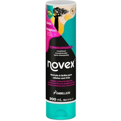 Novex Mystic Black Conditioner, angereichert mit Rizinus- und Baobaböl, spendet Feuchtigkeit und hilft bei der Kontrolle von Frizz und offenen Spitzen, geeignet für alle Haartypen, 300 ml Novex Mystic Black Conditioner, angereichert mit Rizinus- und Baobaböl, spendet Feuchtigkeit und hilft bei der Kontrolle von Frizz und offenen Spitzen, geeignet für alle Haartypen, 300 ml