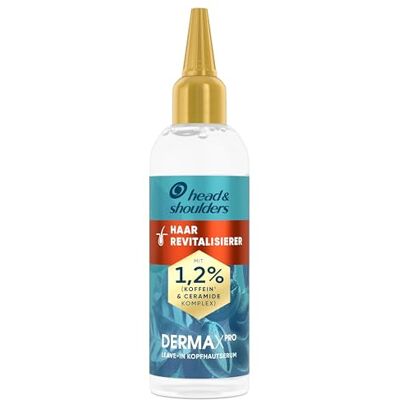 Head & Shoulders DermaXPro Haar Revitalisierer Serum 145ml mit Koffein und Ceramide-Komplex, Verdichtet Sofort die Haarfasern und Verbessert die Haarerhaltung, Leichtes Gefühl Head & Shoulders DermaXPro Haar Revitalisierer Serum 145ml mit Koffein und Ceramide-Komplex, Verdichtet Sofort die Haarfasern und Verbessert die Haarerhaltung, Leichtes Gefühl