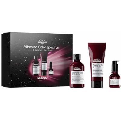 L'Oréal Professionnel Paris L'Oréal Professionnel Pflegetrio aus Shampoo, Haarmaske und Leave-In-Serum, Meteora Geschenkset, Mit Ferula- & Zitronensäure für coloriertes Haar, Serie Expert, Vitamino Color Spectrum L'Oréal Professionnel Paris L'Oréal Professionnel Pflegetrio aus Shampoo, Haarmaske und Leave-In-Serum, Meteora Geschenkset, Mit Ferula- & Zitronensäure für coloriertes Haar, Serie Expert, Vitamino Color Spectrum