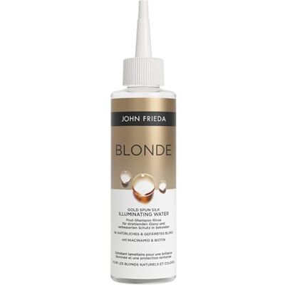 John Frieda Blonde+ Gold Spun Silk Illuminating Water Inhalt: 200 ml Mit Niacinamid & Biotin Verleiht blondem Haar strahlenden Glanz John Frieda Blonde+ Gold Spun Silk Illuminating Water Inhalt: 200 ml Mit Niacinamid & Biotin Verleiht blondem Haar strahlenden Glanz