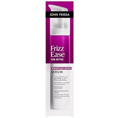 John Frieda Frizz Ease Serum Der Retter Weightless Repair Inhalt: 50 ml Für trockenes, strapaziertes Haar Stärkung der Haare John Frieda Frizz Ease Serum Der Retter Weightless Repair Inhalt: 50 ml Für trockenes, strapaziertes Haar Stärkung der Haare