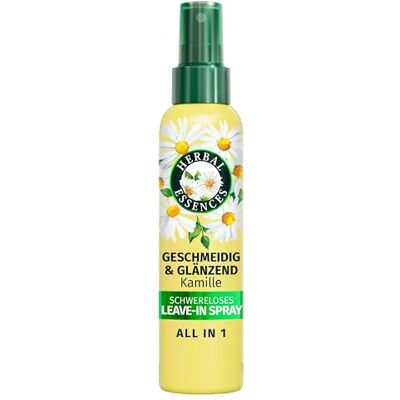 Herbal Essences Schwereloses All In 1 Leave-In Spray mit Kamille 145ml Entwirrt, Nährt, Reduziert Frizz, Schützt vor Hitze, Verleiht Glanz Herbal Essences Schwereloses All In 1 Leave-In Spray mit Kamille 145ml Entwirrt, Nährt, Reduziert Frizz, Schützt vor Hitze, Verleiht Glanz