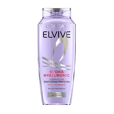 L'Oreal Paris L'Oréal Elvive Feuchtigkeitsspendendes Shampoo für trockenes und stumpfes Haar, strahlendes, voluminöses und leichtes Haar, bis zu 72 Stunden Feuchtigkeit, angereichert mit reiner Hyaluronsäure, Hydra L'Oreal Paris L'Oréal Elvive Feuchtigkeitsspendendes Shampoo für trockenes und stumpfes Haar, strahlendes, voluminöses und leichtes Haar, bis zu 72 Stunden Feuchtigkeit, angereichert mit reiner Hyaluronsäure, Hydra