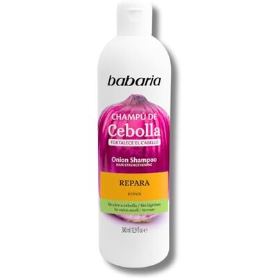 Babaria Zwiebel Shampoo Repair Ohne Parabene Repariert und spendet Feuchtigkeit für das Haar Anti-Haarausfall Shampoo für Männer und Frauen Anti-Frizz für Haare Vegan 380 ml Babaria Zwiebel Shampoo Repair Ohne Parabene Repariert und spendet Feuchtigkeit für das Haar Anti-Haarausfall Shampoo für Männer und Frauen Anti-Frizz für Haare Vegan 380 ml