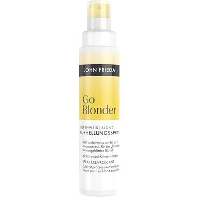 John Frieda Go Blonder Aufhellungsspray – Inhalt: 100ml – Haartyp: natürlich blondes und blond gefärbtes Haar, Highlights und Lowlights John Frieda Go Blonder Aufhellungsspray – Inhalt: 100ml – Haartyp: natürlich blondes und blond gefärbtes Haar, Highlights und Lowlights