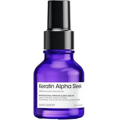 L'Oréal Professionnel Paris L'Oréal Professionnel, Keratin Alpha Mirror Sleek Serum, Anti-Frizz & Feuchtigkeit, Hitzeschutz, Mit 5% Keratin Sealer, Für Alle Haartypen, 50ml L'Oréal Professionnel Paris L'Oréal Professionnel, Keratin Alpha Mirror Sleek Serum, Anti-Frizz & Feuchtigkeit, Hitzeschutz, Mit 5% Keratin Sealer, Für Alle Haartypen, 50ml